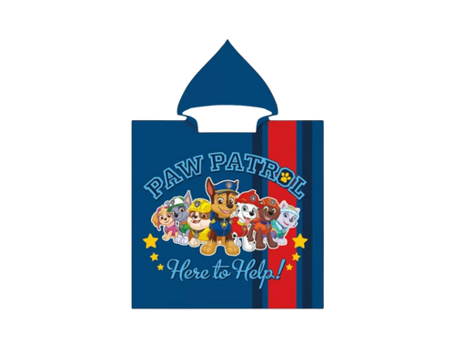 Poncho rätik Paw Patrol Here to Help Beach, 50x115 cm